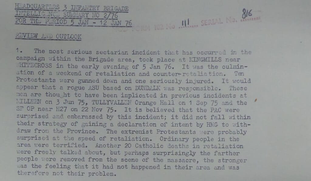 Kingsmill Intsum 5 - 12 January 1976