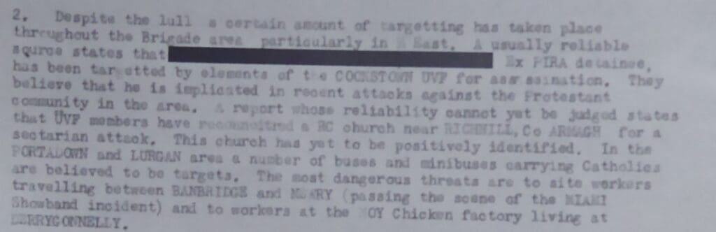 Catholic workers targetd after Kingsmill Massacre