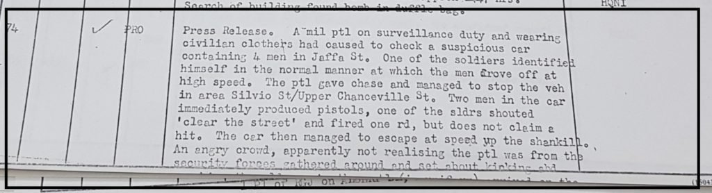 MRF shooting 26th May 1972 Silvio Street