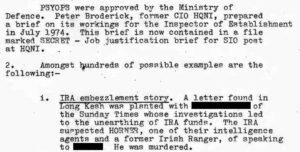 Ranger Hammond was at centre of a psychological operation