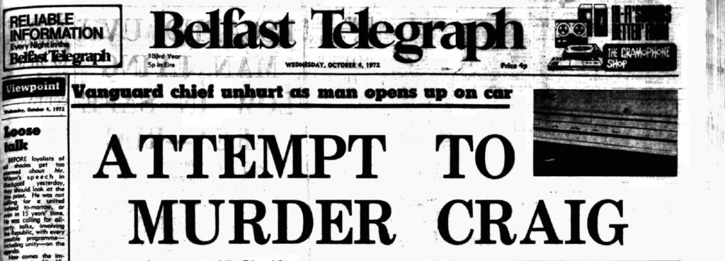 Belfast Telegraph Attempt to Murder Craig