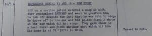 British Army reports to HQNI RUC fired multiple targeted shots at civilian Michael Leonard