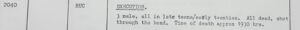 Execution - the bodies of the three Scottish soldiers are discovered