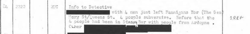 Gem Bar Intelligence October 1971