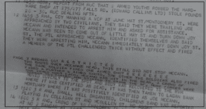 British Army Situation Report on killing of Joe McCann